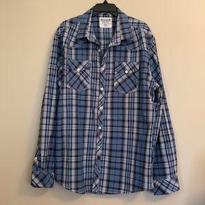 Reclaim men’s long sleeve button down shirt.